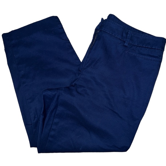 Talbots Navy Blue Perfect Skimmer Cropped Pants - Picture 1 of 5